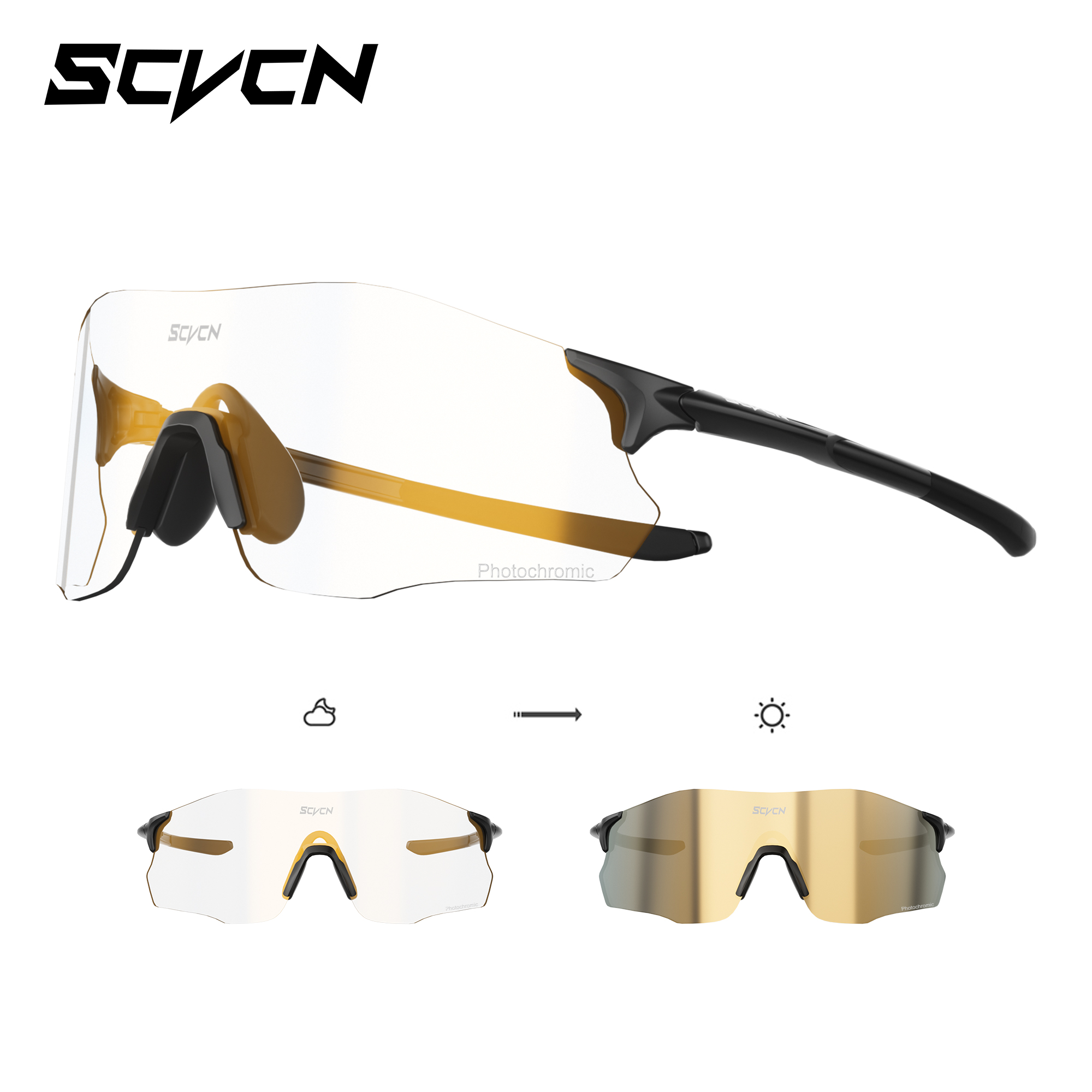 Mountain Biking A Sport - SCVCN Kacamata Hitam Tanpa Bingkai Fotochromic